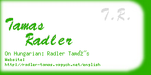 tamas radler business card